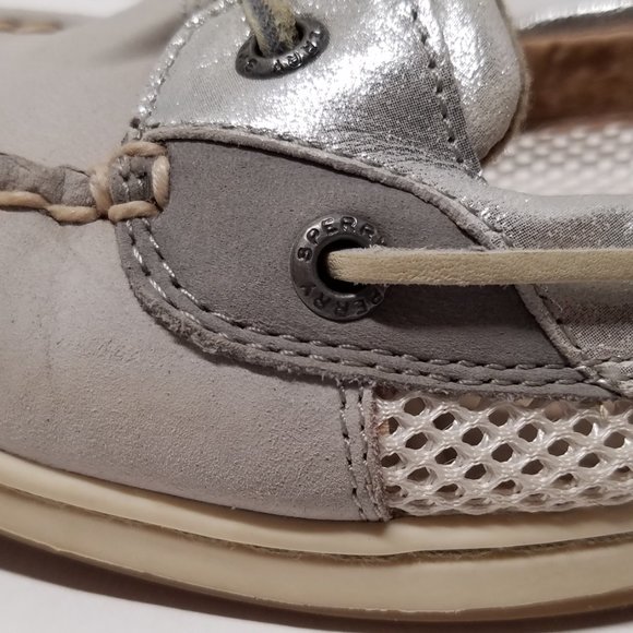 Sperry Topsider Gray & Silver Metallic Angelfish Boat Shoe - Picture 10 of 16